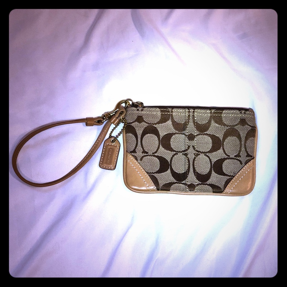 COACH Signature Logo Wristlet